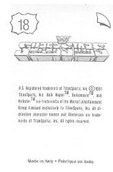 1991 WWF Superstars Stickers #18 British Bulldog Back