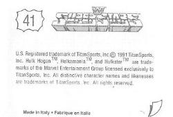 1991 WWF Superstars Stickers #41 Power & Glory Back