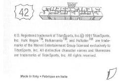 1991 WWF Superstars Stickers #42 Power & Glory Back