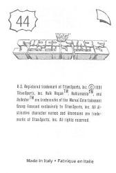 1991 WWF Superstars Stickers #44 Hercules Back
