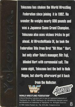 1994 Action Packed WWF #8 Yokozuna Back