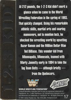 1994 Action Packed WWF #17 1-2-3 Kid Back