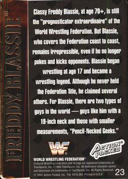 1994 Action Packed WWF #23 Freddy Blassie Back