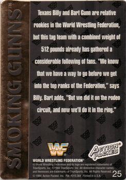1994 Action Packed WWF #25 Smoking Gunns Back
