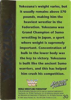 1994 Action Packed WWF #30 Yokozuna Back