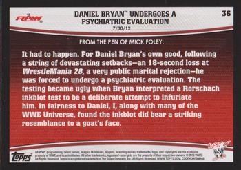 2013 Topps Best of WWE #36 Daniel Bryan Undergoes a Psychiatric Evaluation Back