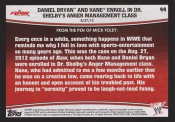 2013 Topps Best of WWE #44 Daniel Bryan and Kane Enroll in Dr. Shelby's Anger Management Class Back