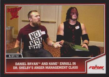 2013 Topps Best of WWE #44 Daniel Bryan and Kane Enroll in Dr. Shelby's Anger Management Class Front