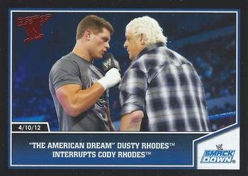 2013 Topps Best of WWE #4 The American Dream Dusty Rhodes Interrupts Cody Rhodes Front