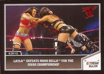 2013 Topps Best of WWE #6 Layla Defeats Nikki Bella for the Divas Championship Front