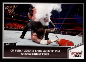 2013 Topps Best of WWE #8 CM Punk Defeats Chris Jericho in a Chicago Street Fight Front