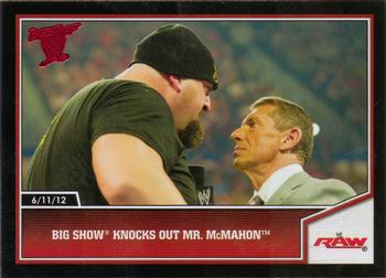 2013 Topps Best of WWE #17 Big Show Knocks Out Mr. McMahon Front