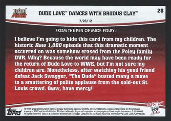 2013 Topps Best of WWE #28 Dude Love Dances with Brodus Clay Back