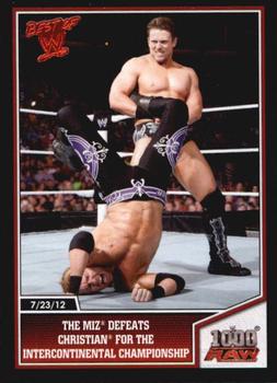 2013 Topps Best of WWE #31 The Miz Defeats Christian for the Intercontinental Championship Front