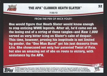 2013 Topps Best of WWE #32 The APA Clobber Heath Slater Back