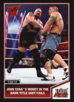 2013 Topps Best of WWE #34 John Cena's Money in the Bank Title Shot Fails Front
