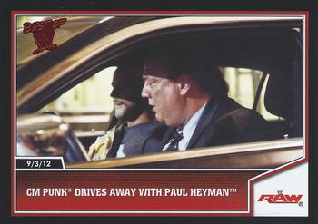 2013 Topps Best of WWE #47 CM Punk Drives Away with Paul Heyman Front