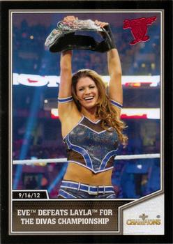 2013 Topps Best of WWE #50 Eve Defeats Layla for the Divas Championship Front