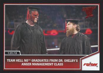 2013 Topps Best of WWE #81 Team Hell No Graduates from Dr. Shelby's Anger Management Class Front