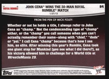 2013 Topps Best of WWE #84 John Cena Wins the 30-Man Royal Rumble Match Back