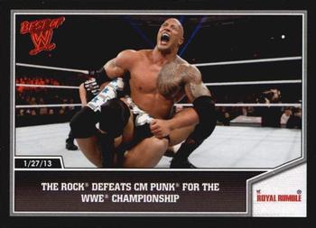 2013 Topps Best of WWE #85 The Rock Defeats CM Punk for the WWE Championship Front