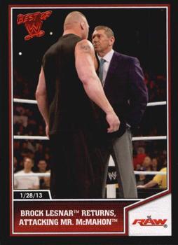 2013 Topps Best of WWE #86 Brock Lesnar Returns, Attacking Mr. McMahon Front