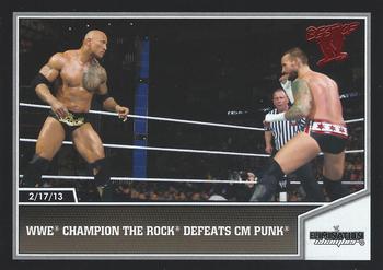 2013 Topps Best of WWE #89 WWE Champion The Rock Defeats CM Punk Front