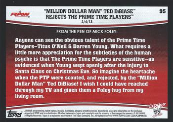 2013 Topps Best of WWE #95 Million Dollar Man Ted DiBiase Rejects The Prime Time Players Back