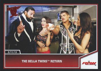 2013 Topps Best of WWE #99 The Bella Twins Return Front