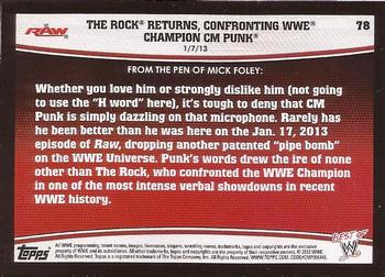 2013 Topps Best of WWE #78 The Rock Returns, Confronting WWE Champion CM Punk Back