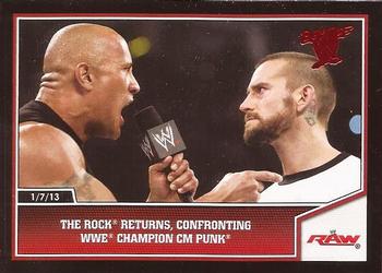 2013 Topps Best of WWE #78 The Rock Returns, Confronting WWE Champion CM Punk Front
