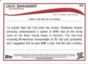 2014 Topps WWE #23 Jack Swagger Back