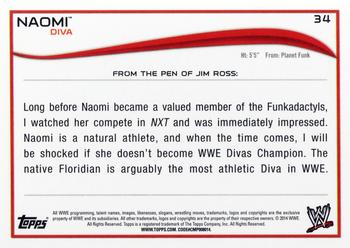 2014 Topps WWE #34 Naomi Back