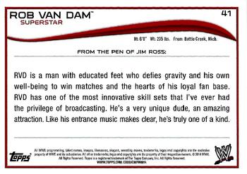 2014 Topps WWE #41 Rob Van Dam Back