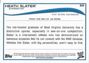 2014 Topps WWE #69 Heath Slater Back