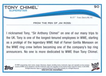 2014 Topps WWE #90 Tony Chimel Back