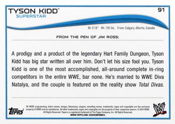 2014 Topps WWE #91 Tyson Kidd Back