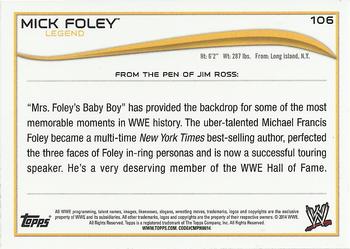 2014 Topps WWE #106 Mick Foley Back