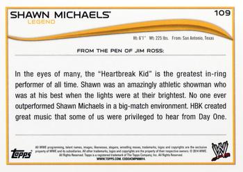 2014 Topps WWE #109 Shawn Michaels Back