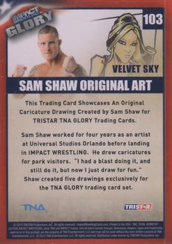 2013 TriStar TNA Impact Glory #103 Velvet Sky Back