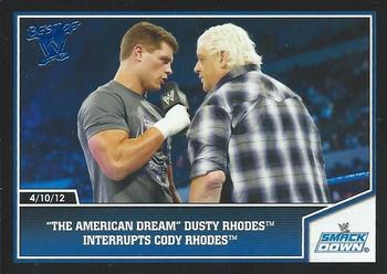2013 Topps Best of WWE - Blue #4 The American Dream Dusty Rhodes Interrupts Cody Rhodes Front