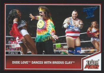2013 Topps Best of WWE - Blue #28 Dude Love Dances with Brodus Clay Front