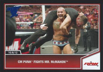 2013 Topps Best of WWE - Blue #52 CM Punk Fights Mr. McMahon Front