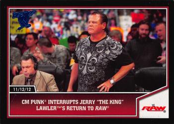 2013 Topps Best of WWE - Blue #60 CM Punk interrupts Jerry The King Lawler's Return to Raw Front