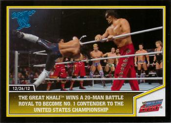 2013 Topps Best of WWE - Blue #73 The Great Khali Wins a 20-Man Battle Royal to Become No. 1 Contender to the United States Championship Front