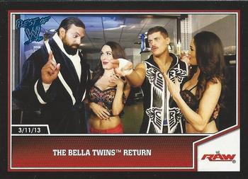 2013 Topps Best of WWE - Blue #99 The Bella Twins Return Front