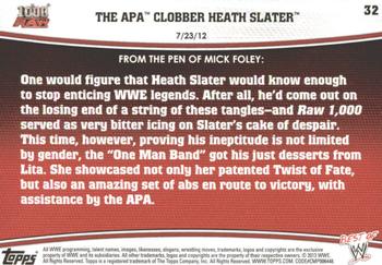 2013 Topps Best of WWE - Bronze #32 The APA Clobber Heath Slater Back