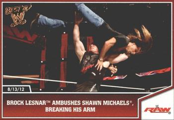 2013 Topps Best of WWE - Bronze #39 Brock Lesnar Ambushes Shawn Michaels, Breaking his Arm Front