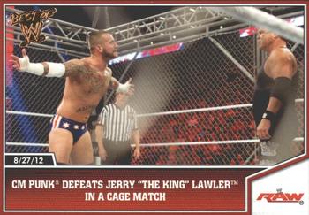 2013 Topps Best of WWE - Bronze #45 CM Punk Defeats Jerry The King Lawler in a Cage Match Front