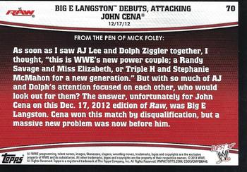 2013 Topps Best of WWE - Bronze #70 Big E Langston Debuts, Attacking John Cena Back